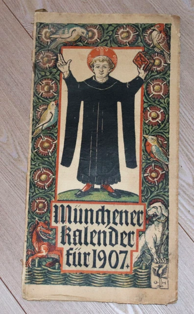 Münchener Kalender * 1907 * Otto Hubb - Wappenkunde Wappen Heraldik Holzschnitte