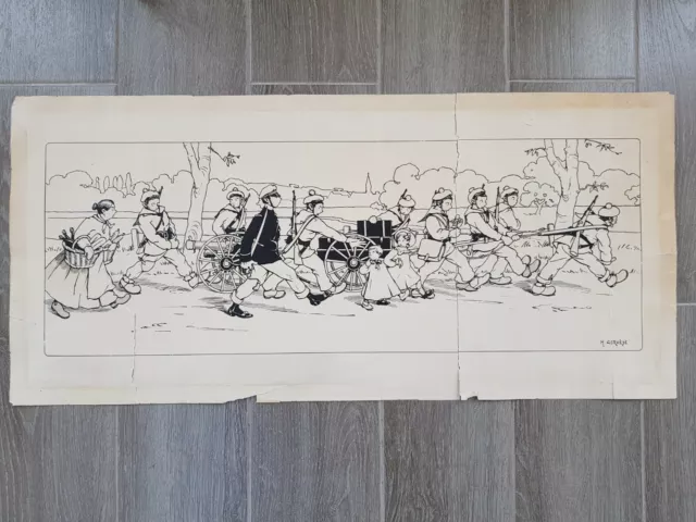 Affiche Ancienne Originale de Henri Gervèse transport de marchandises