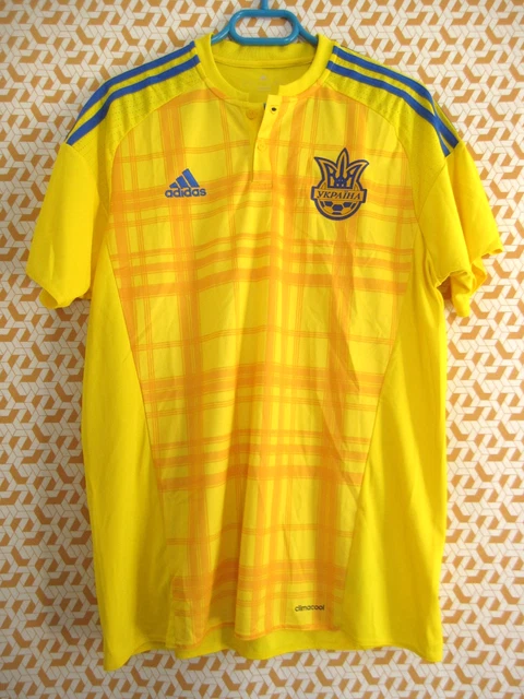 MAILLOT UKRAINE 2016 2017 Adidas vintage jersey Football shirt L