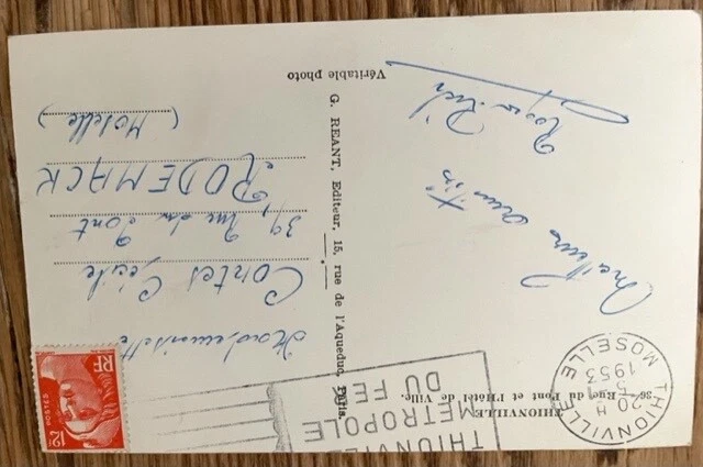 CPA 57 THIONVILLE Rue du Pont et l'Hôtel de ville 1953 Editeur G. REANT à Paris 3