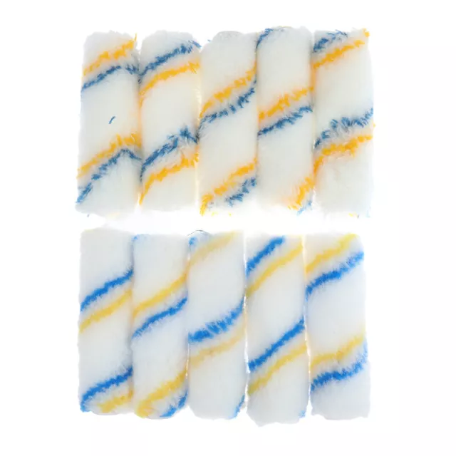 10pcs 4 inch Craft Paint Foam Rollers Decorative Corner Roller Brush Roller YIUK