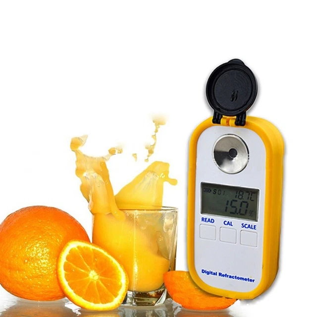 DIGITAL REFRACTOMETER FRUIT Juice Sugar Concentration Detector 050