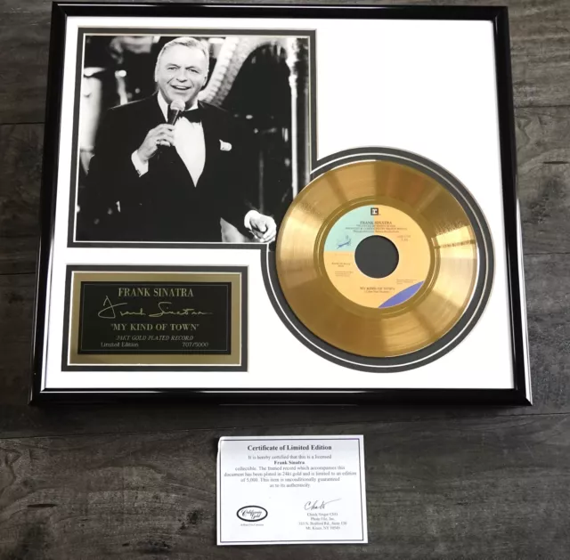 Frank Sinatra My Kind of Town 24KT Gold Plated Record Official SI14004