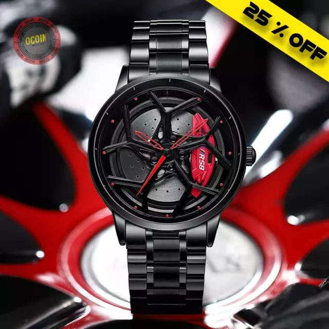 OROLOGIO con RUOTA  AUDI RS8, da polso per UOMO - Wheel Watch