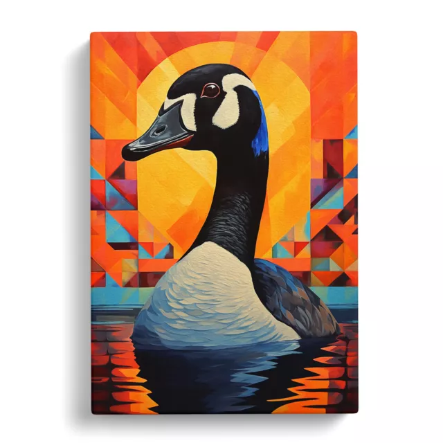 Goose Constructivism Art Canvas Wall Art Print Framed Picture Decor Living Room