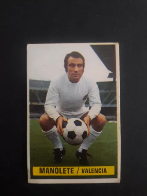 Cromo fichaje 9 Album 74 75 manolete valencia Sin Pegar Ediciónes Este Cromos