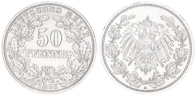 Kaiserreich 50 Pfennig 1896 A prägefrisch-Stempelglanz   80624