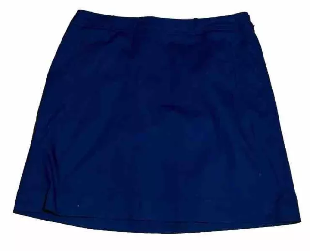 Talbots Navy Blue Stretch Cotton Blend Knee Length Skirt Size 16W