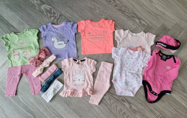 baby girl summer clothes bundle 0-3 months