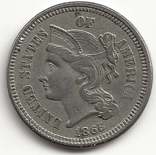 1865 3 Cent Nickel Piece 1865 3 Cent Nickel Piece
