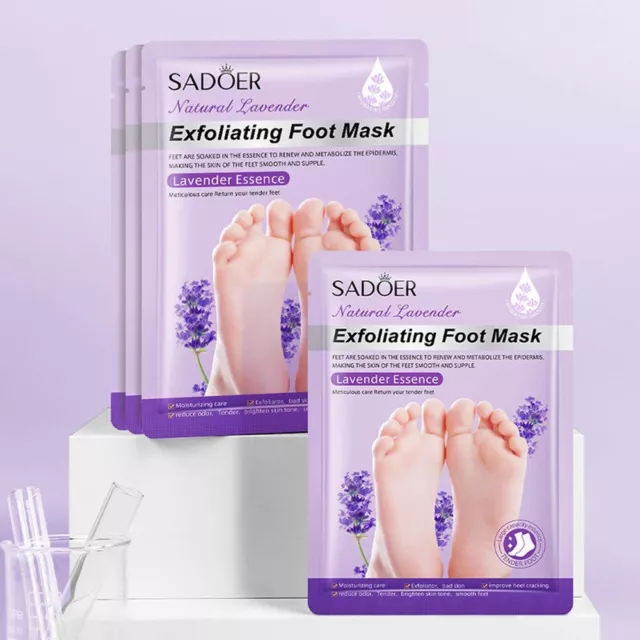 Exfoliating Foot Peel Mask Socks Lavender Essence Feet Hydrating Moisturizing