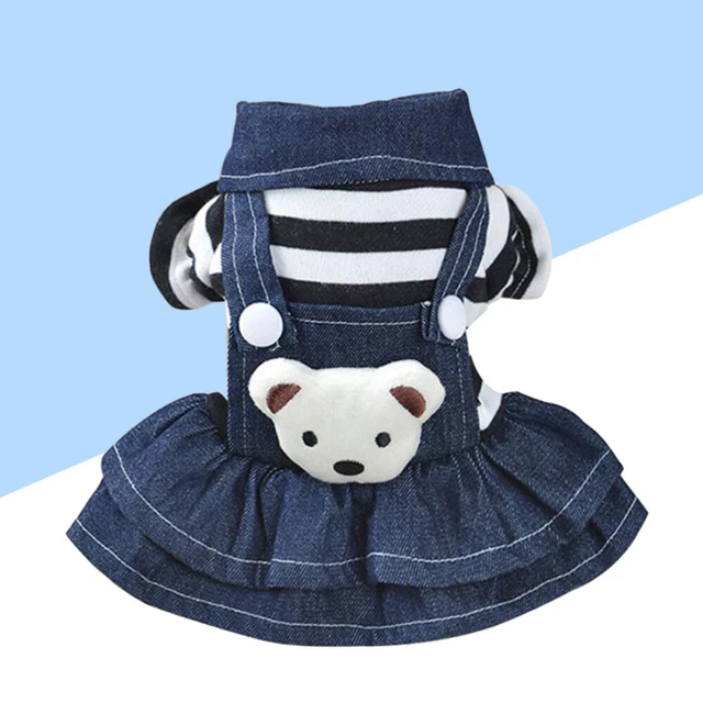 Dog Jeans Dress Clothing Dresses Apparel Small Dogs Halloween Chihuahua