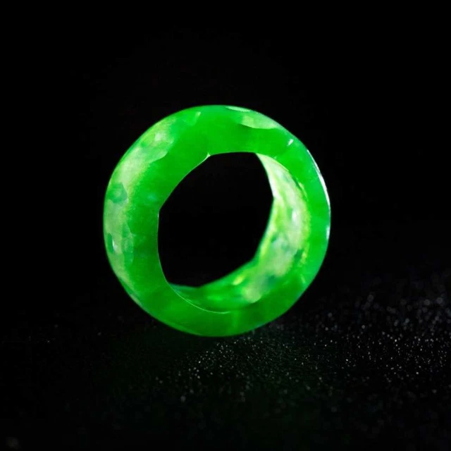 Natural A Grade Jade Jadeite Lucky Green Ring Jewelry Lucky CARNIVAL Halloween