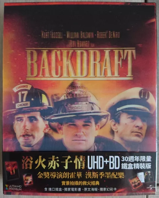 BACKDRAFT CX MEDIA FULLSLIP 4K blu-ray STEELBOOK excellent état (avec VF !)
