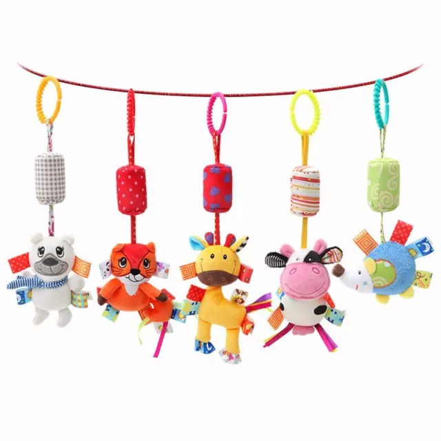 Baby Hanging Rattles Toys Newborn Crib Toys Car Seat Stroller Toys Animals Gift