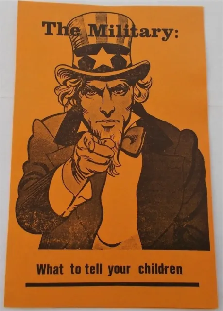 The Military: What to tell your children 1973 Brochure AFSC Anti-War-Military