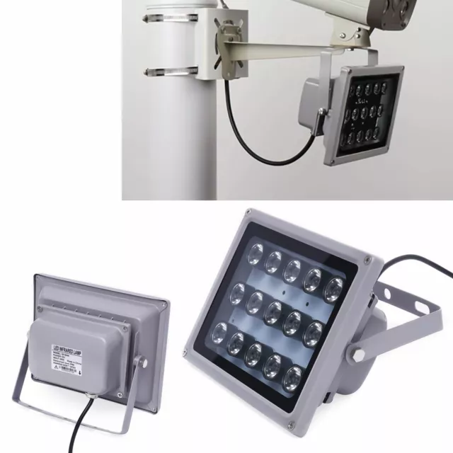 Lámpara iluminadora infrarroja LED IR 12V visión nocturna 15 para cámara de seguridad CCTV EE. UU.