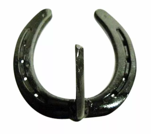 Black Cast Iron Single HORSESHOE Hook for the Wall Barn Home Tackroom Coat Hat