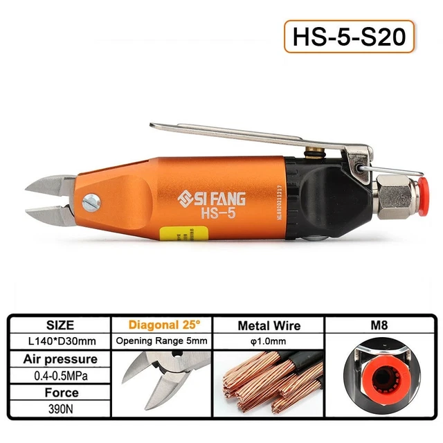 HS-5 forbici ad aria taglio acciaio inox testa taglierina strumento pneumatico