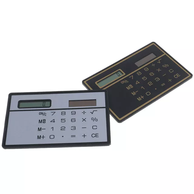 Mini calculatrice format carte de crédit Stealth School tricherie poche taille 8