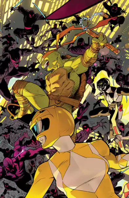 Mmpr Teenage Mutant Ninja Turtles II #1 (Of 5) Cover B Connecting Variant 2 Mora