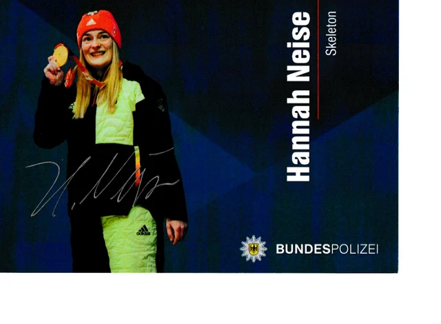 CARTOLINA AUTOGRAFATA HANNAH Neise Giochi Olimpici Invernali 2022