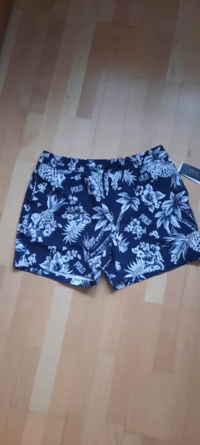 POLO RALPH LAUREN - neu mit Etikett - coole Badeshorts, Fb.blau/weiß , XXL - TOP