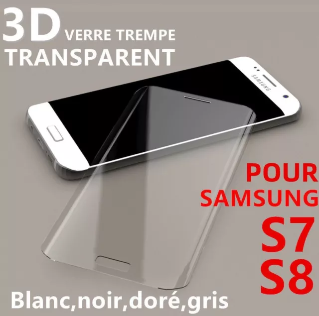 Vitre Protection VERRE Trempé Incurvé Film pour Samsung S7 S8 Plus S9 S10 20 3D