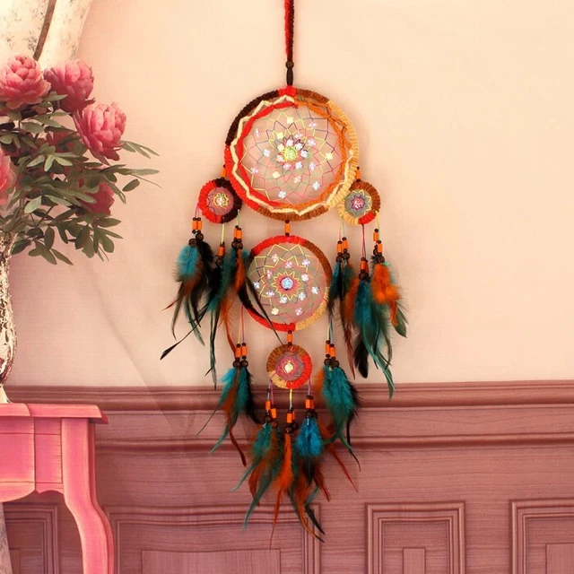 Creative Colorful Feather Dreamcatcher Decorative Hanging Gift Wall Hanging