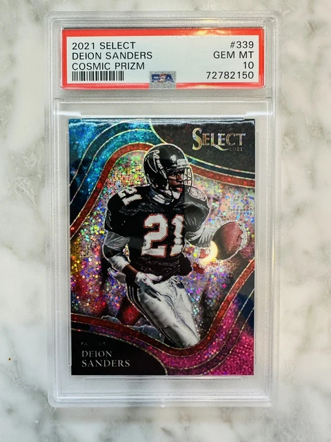 2021 Select Deion Sanders Cosmic Prizm Field Level SSP PSA 10 Gem Mint HOF