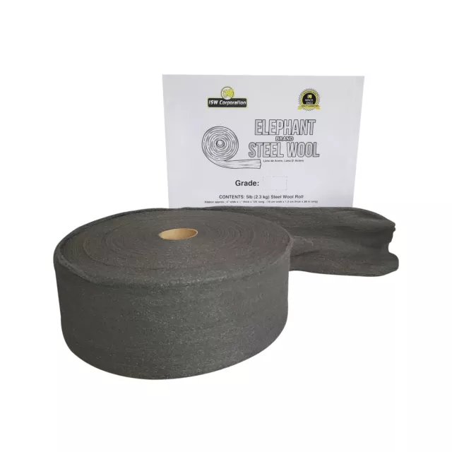 #00000 (5/0) PRO Grade Extra Extra Fine Steel Wool, 5 lb Roll