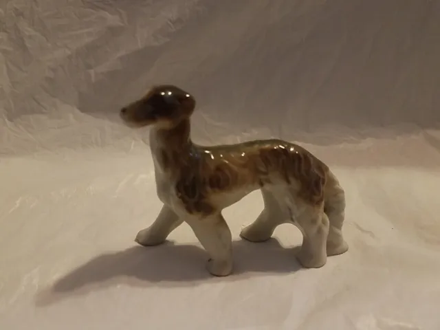 Vintage 1950s Porcelain Japan Borzoi Wolfhound Dog Figurine