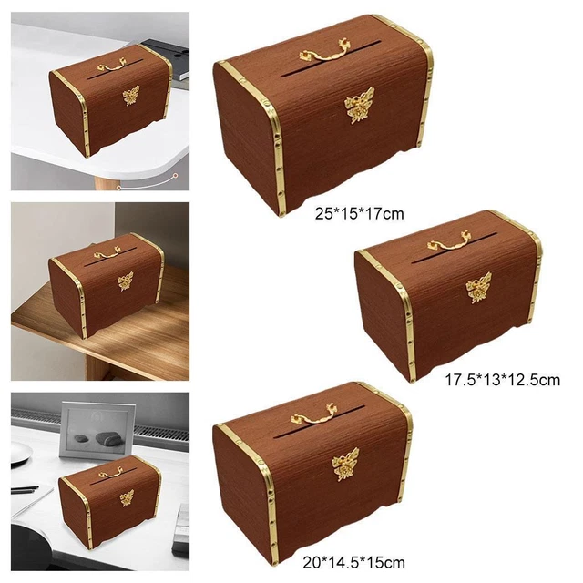 Boîte En Tôle Vintage Avec Serrure Et Clé – Rangement Compact Pour Bijoux, Petits Objets, Bureau (17,5x13x7,5 Cm)