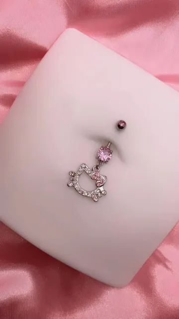 Kawaii Sanrio Hello Kitty Navel Nail Belly Button Ring Female New Fashion  Sexy Y2k Piercing Navel Nails Body Jewelry Accessories - AliExpress