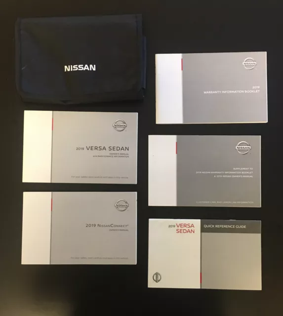 2019 19 NISSAN VERSA SEDAN OWNERS MANUAL w/CASE