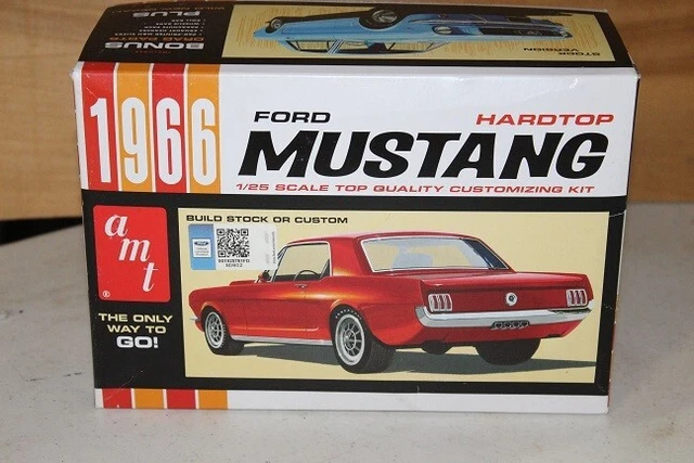 Amt 1966 Ford Mustang Hardtop Model Kit 1 25 Complete Unbuilt Open Box