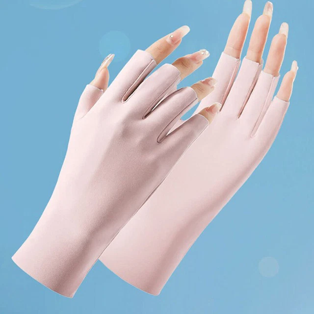 Guanti estivi ghiaccio seta mezza dita donna traspiranti sottili senza dita glo-H7
