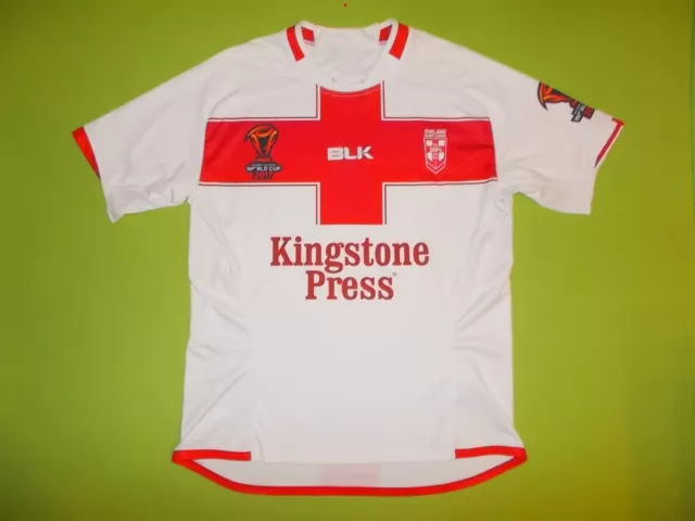 Shirt ENGLAND (XL) BLK Rugby League WORLD CUP 2017 PERFECT !!! Jersey HOME