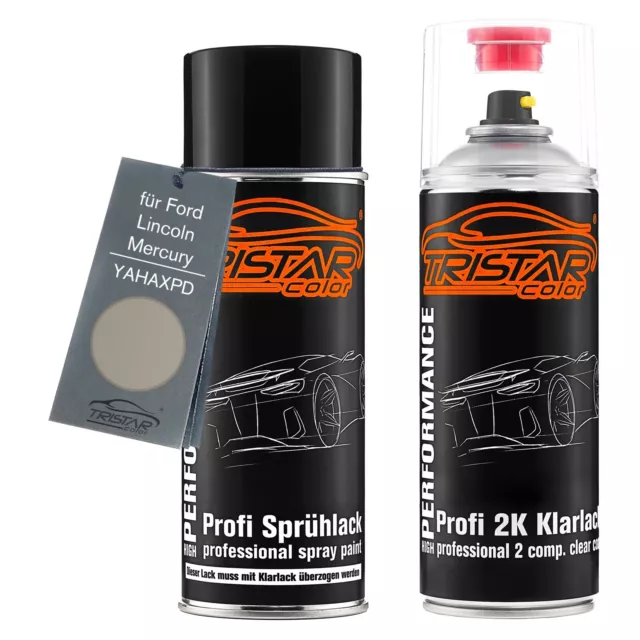 Autolack 2K Spraydosen Set für Ford Lincoln Mercury YAHAXPD Light Titanium Grey