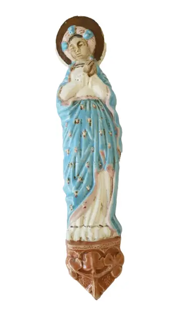 Escultura de Pared Santa Virgen 34CM Firmada Guérin LA 11