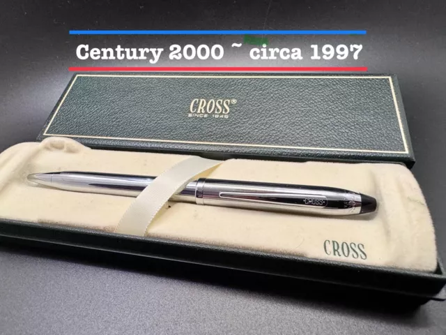 CROSS CENTURY 2000 Chrome B/P Pen Vintage Introduced In 1997. Original Box NOS