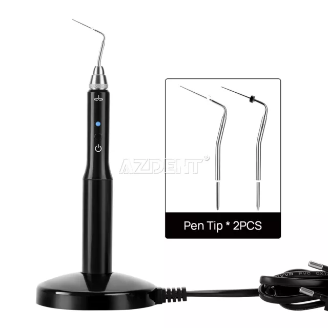 Dental Wireless Cordless Obturation System Gutta Percha Endo Heated Pen &2 Tips