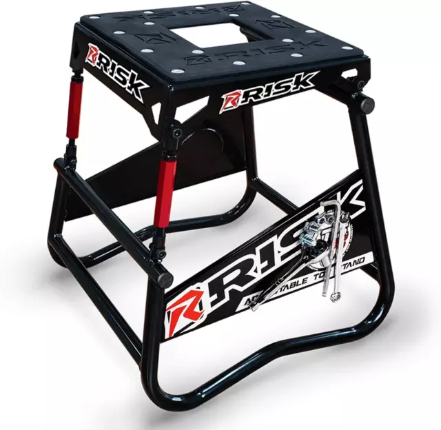 RISK Racing 00381 ATS Adjustable Top Magnetic Motocross/Dirt Bike Stand 16.75" X