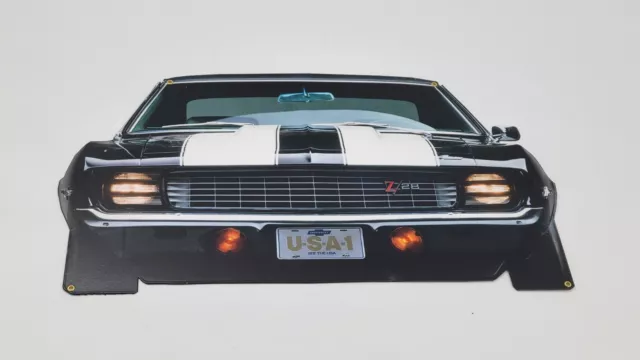 1969 Chevrolet Camaro Z28 Front Bumper Metal Sign - 19" x 10-1/2" (Garage Sale)