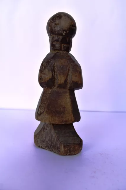 Ancien en Bois Primitive Poupée Main Crafted Art Statue Figurine Indien Ar " 55