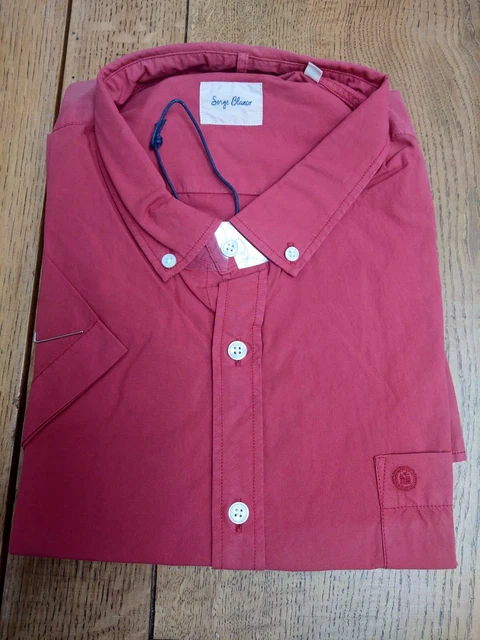 Chemisette Serge Blanco à Carreaux Rose/bleu, Taille XL, Coton - Excellent état Occasion