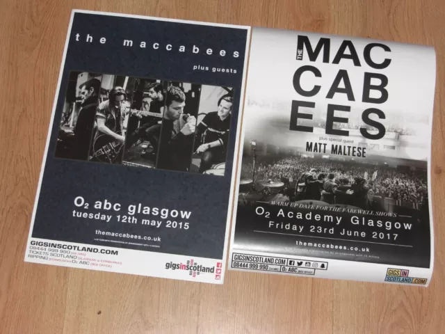 The Maccabees concert posters - Collection x2 Scottish tour show gig memorabilia