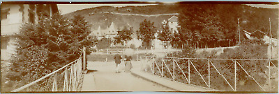 France promenade à dos d'âne Vintage print panorama Kodak 6x18 Ardèche 