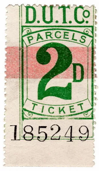 (I.B) Dublin United Tramways Company : Railway Parcel Ticket 2d