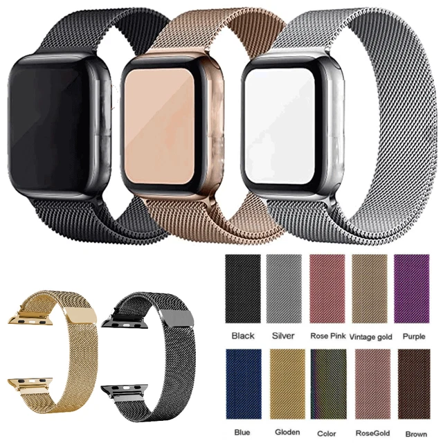 For Apple Watch Strap 38/40/41/42/44/45 Series 8/7/6/5/4/SE Magnet Milanese Loop